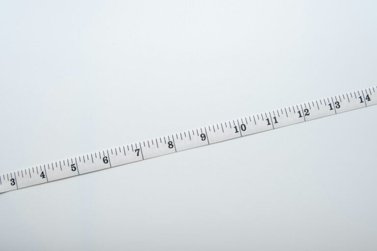 a measuring tape with a white background